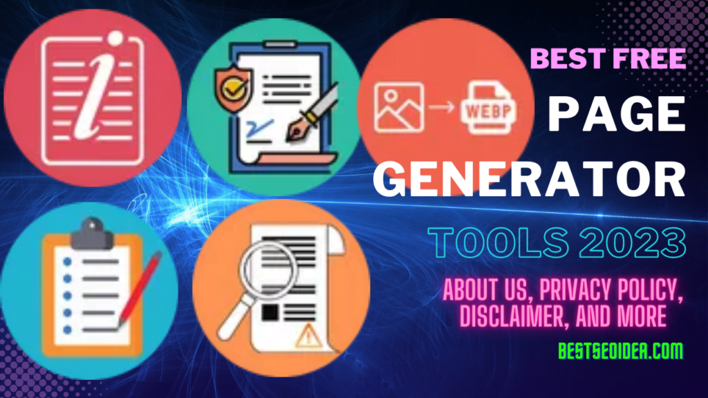 5 Best Free Page Generator Tools for About Us, And More
