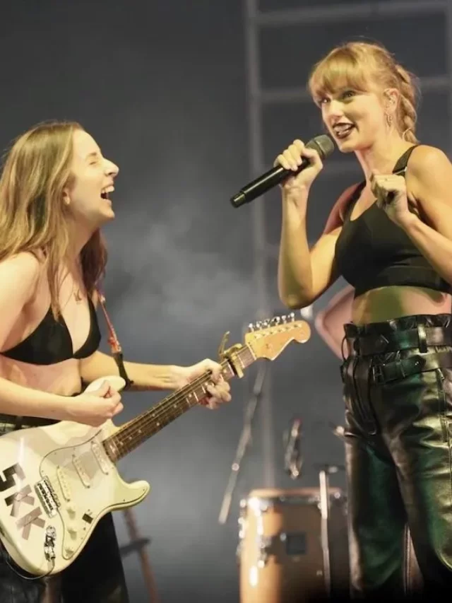 Video: Taylor Swift at Haim’s London concert for “Love story”