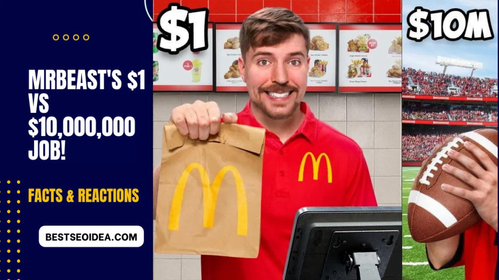 MrBeast's New Video $1 vs $10,000,000 Job! Facts & Reactions