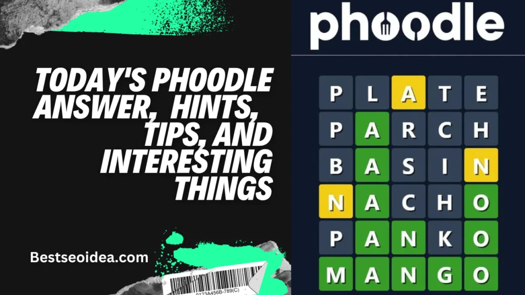 Today's Phoodle Answer and Hints