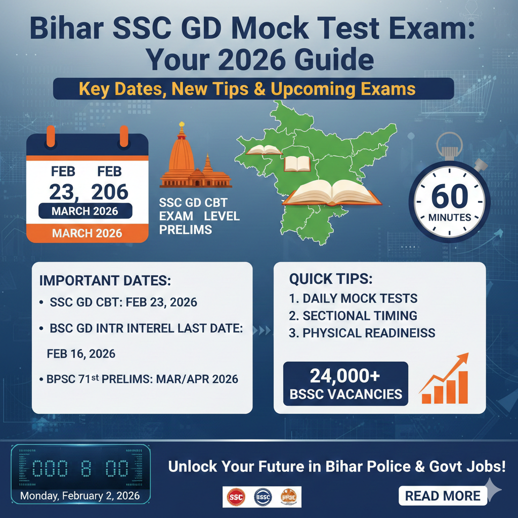 Bihar SSC GD Mock Test Exam: A Brief Guide And New Tips for 2026