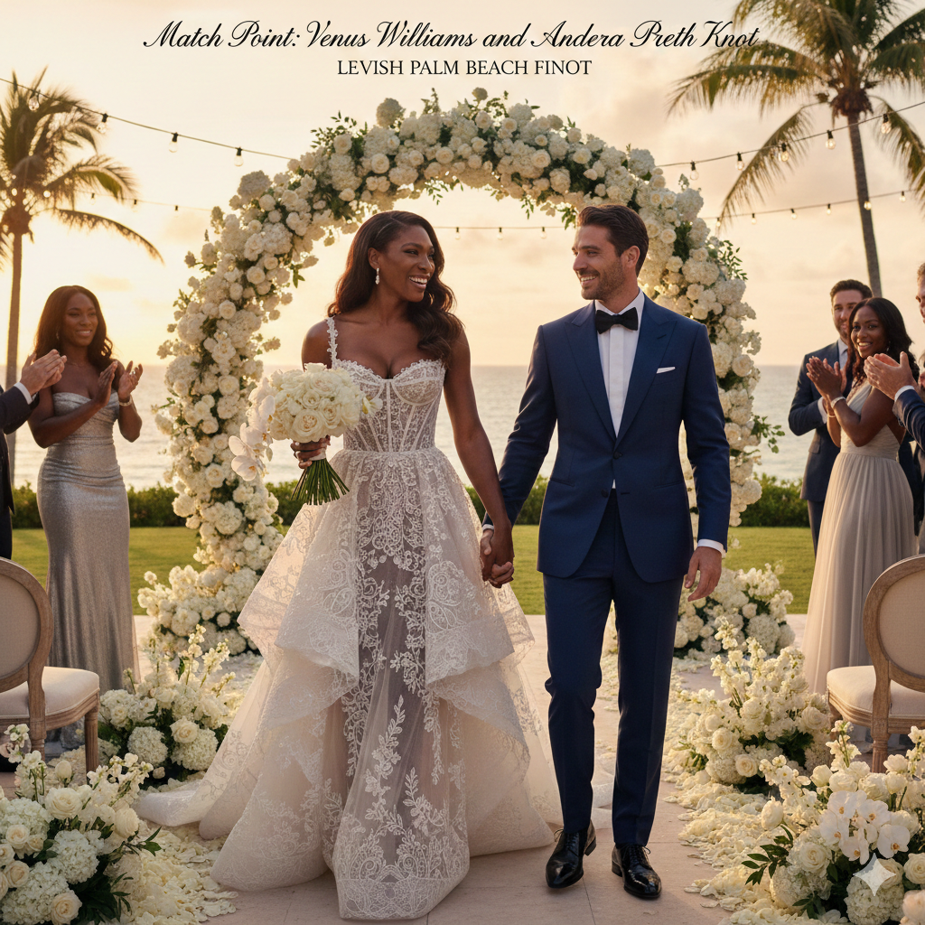 Match Point: Venus Williams and Andrea Preti Tie the Knot in Lavish Palm Beach Finale 4 Match Point: Venus Williams and Andrea Preti Tie the Knot in Lavish Palm Beach Finale