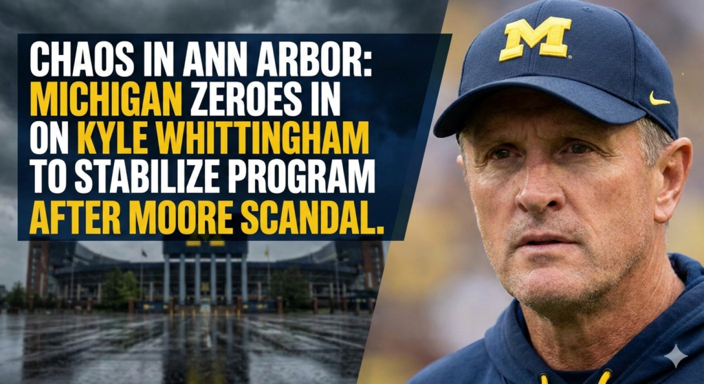 Chaos in Ann Arbor: Michigan Zeroes in on Kyle Whittingham to Stabilize Program After Moore Scandal 3 Chaos in Ann Arbor: Michigan Zeroes in on Kyle Whittingham to Stabilize Program After Moore Scandal