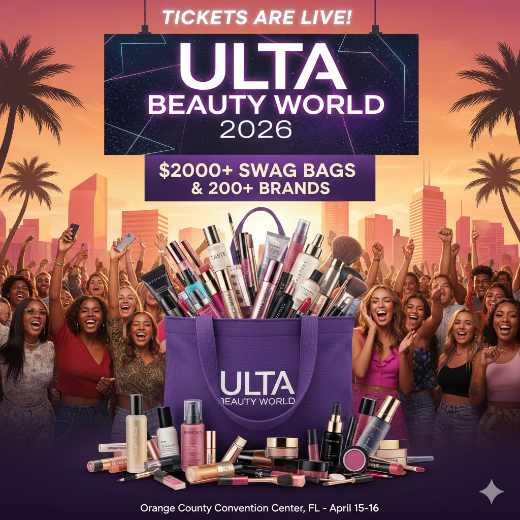 $2,000 Swag Bags & 200+ Brands: Ulta Beauty World 2026 Florida Tickets are Live!