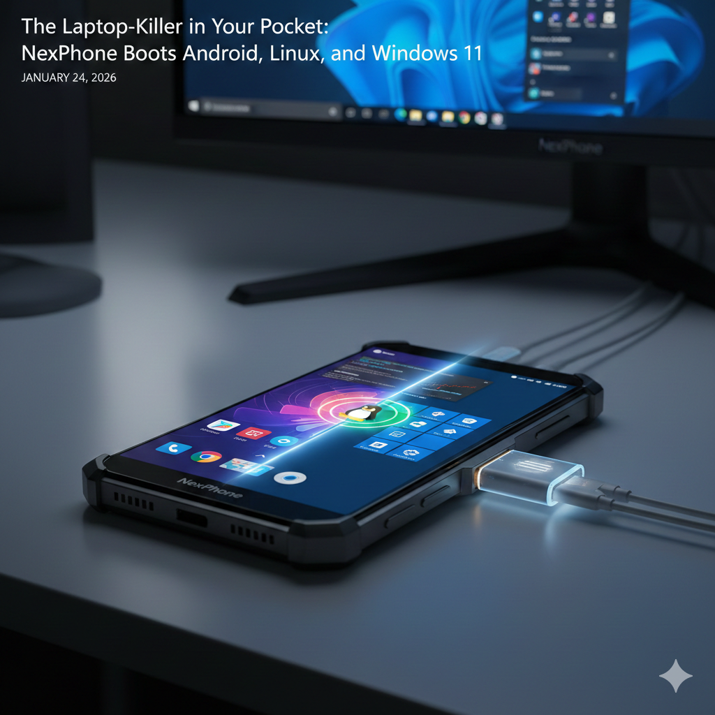 New Laptop-Killer in Your Pocket: NexPhone Boots Android, Linux, and Windows 11