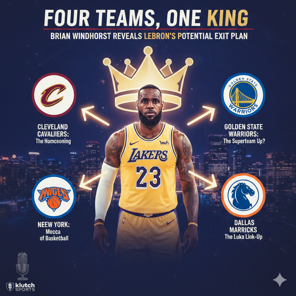 Four Teams, One King: Brian Windhorst Reveals LeBron’s Potential Exit Plan