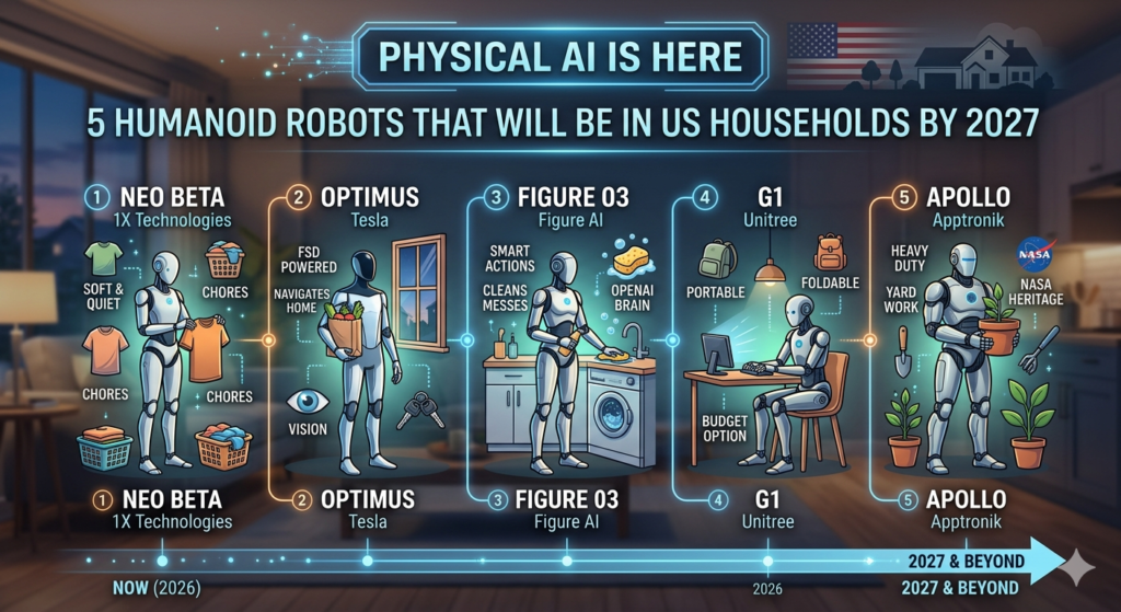 Physical AI is Here: 5 Humanoid Robots That Will Be in US Households by 2027