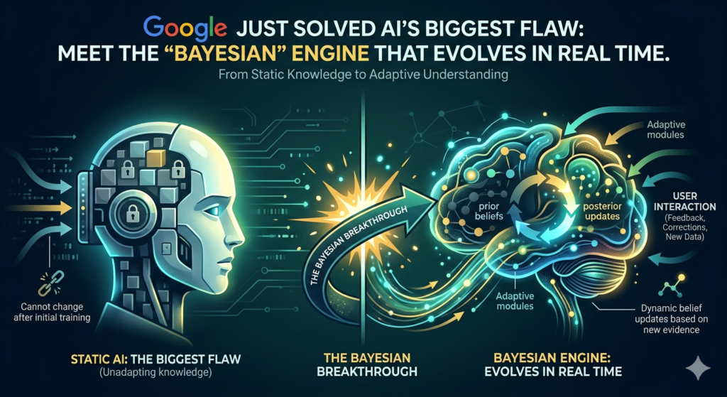 Google Just Solved AI’s Biggest Flaw: Meet the “Bayesian” Engine That Evolves in Real Time