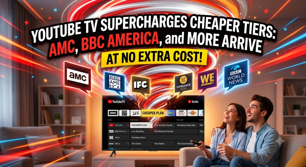 YouTube TV Supercharges Cheaper Tiers: AMC, BBC America, and More Arrive at No Extra Cost